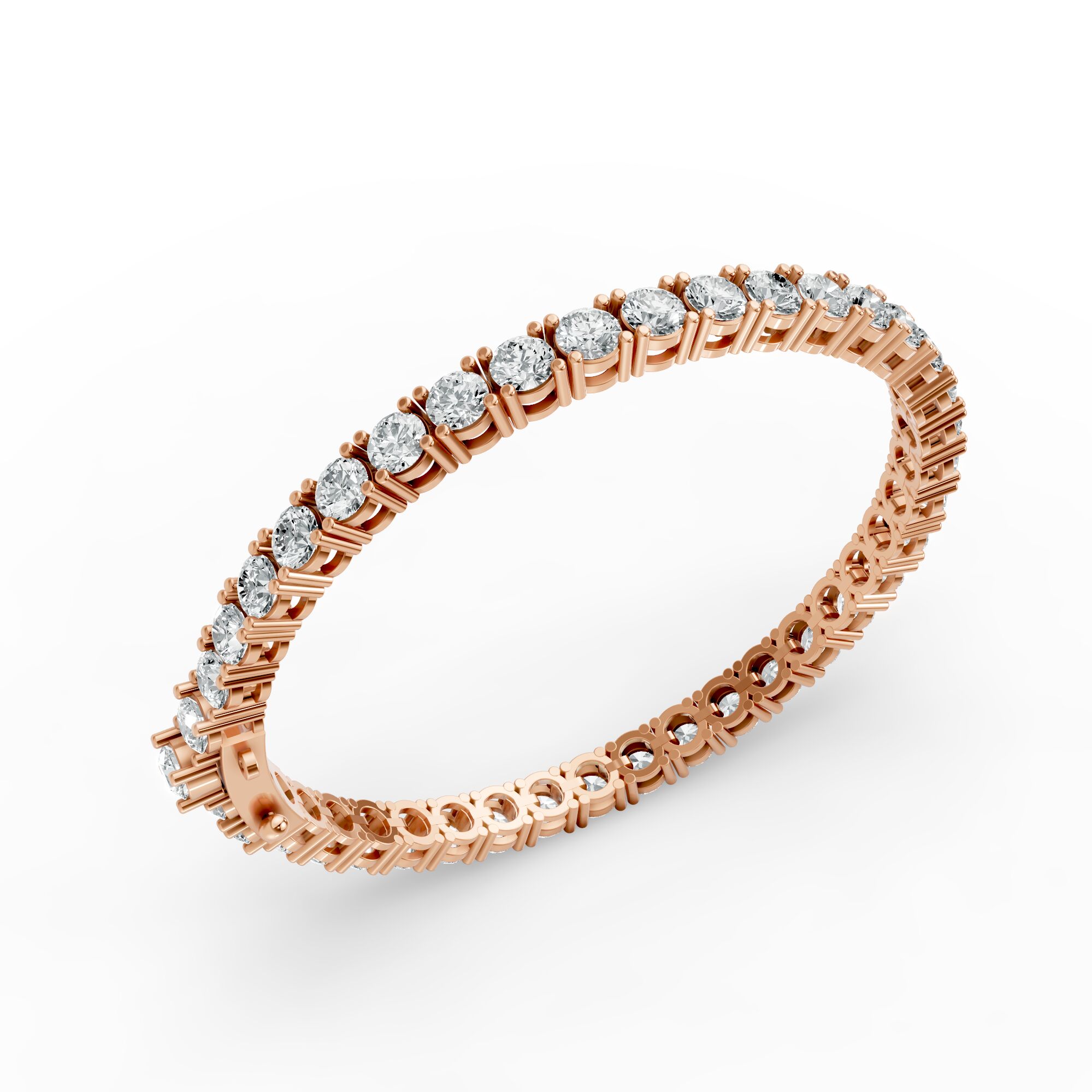 Round Shape Diamond Bracelets in Gold