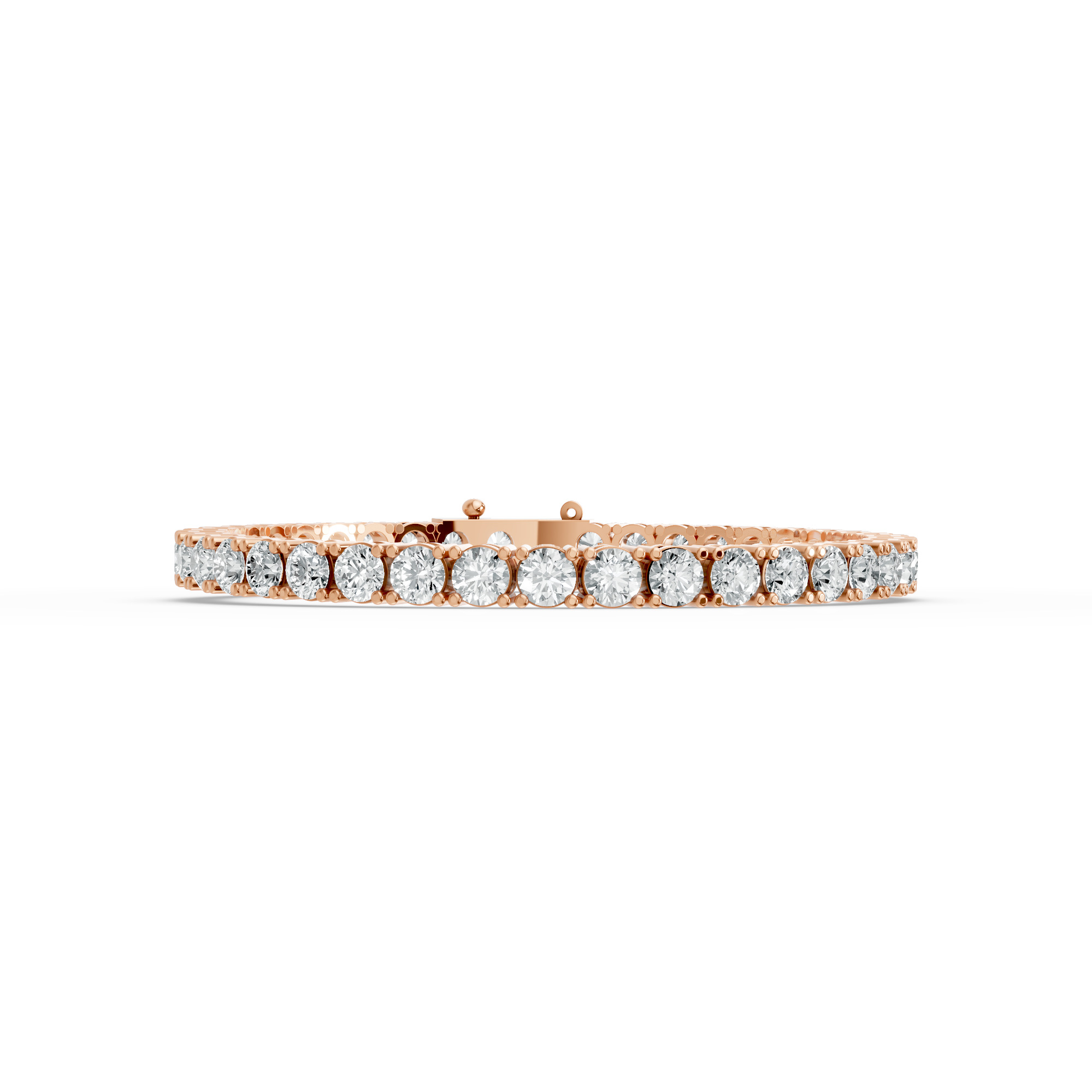 Round Shape Diamond Bracelets in Gold