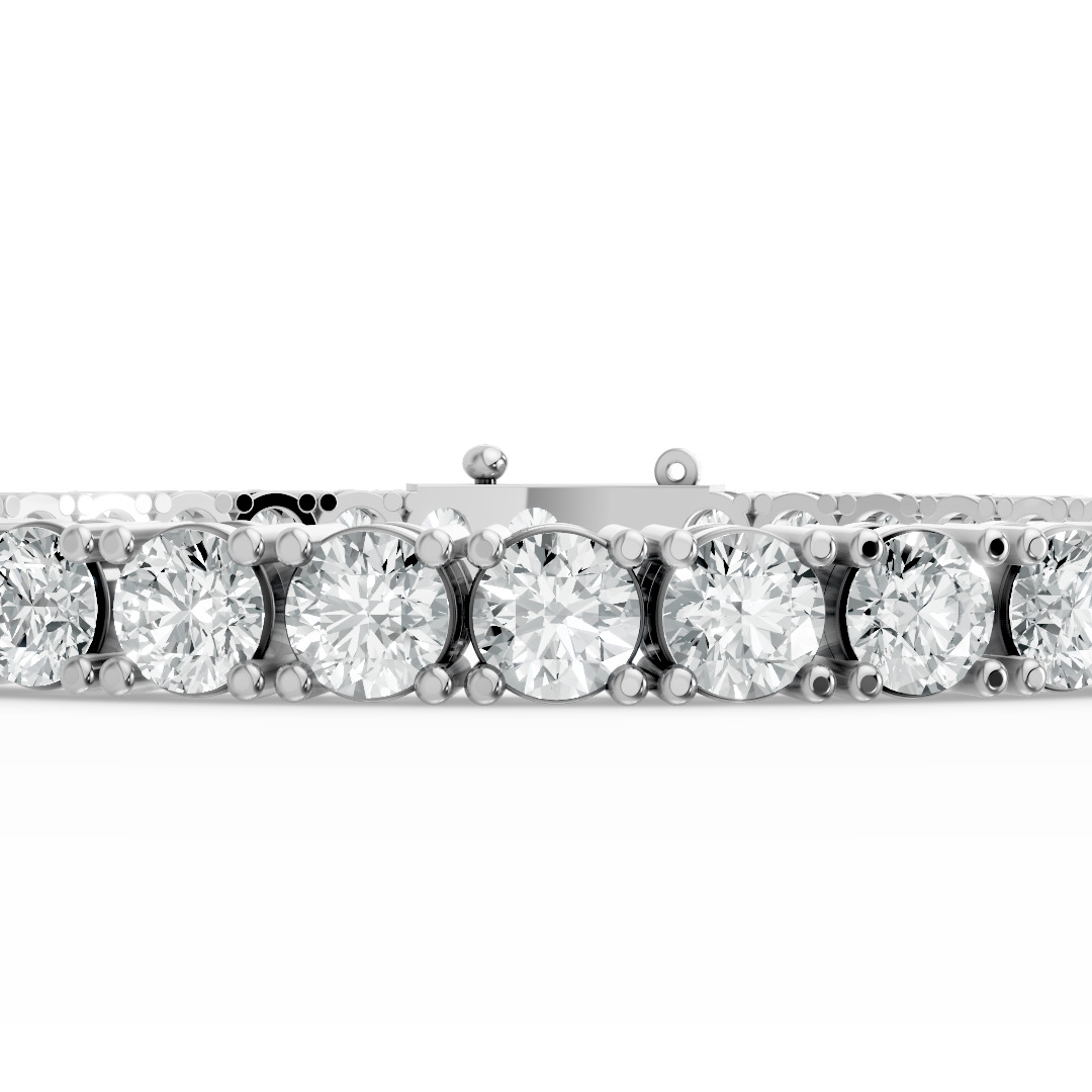 Round Shape Diamond Bracelets in Gold