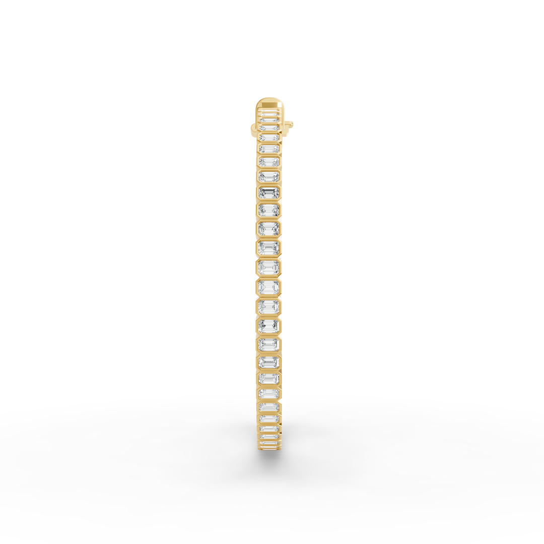 Emerald Shape Diamond Bracelets in Gold