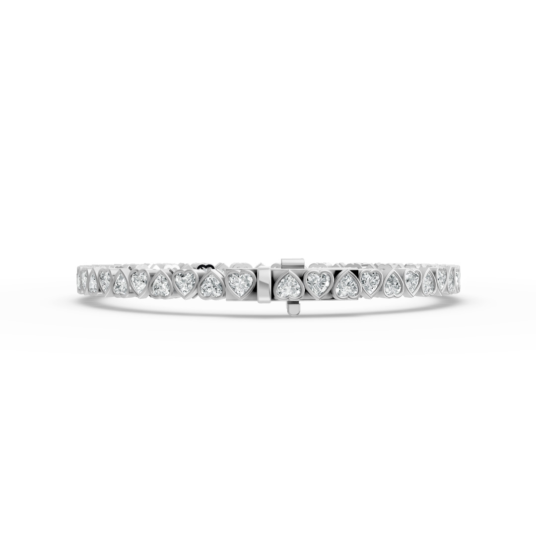 Heart Shape Diamond Bracelets in Gold