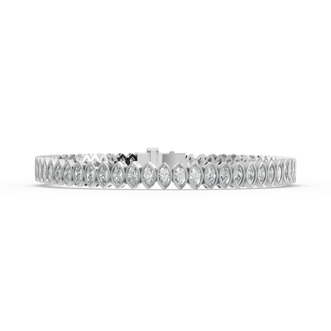 Marquise Shape Diamond Bracelets in Gold