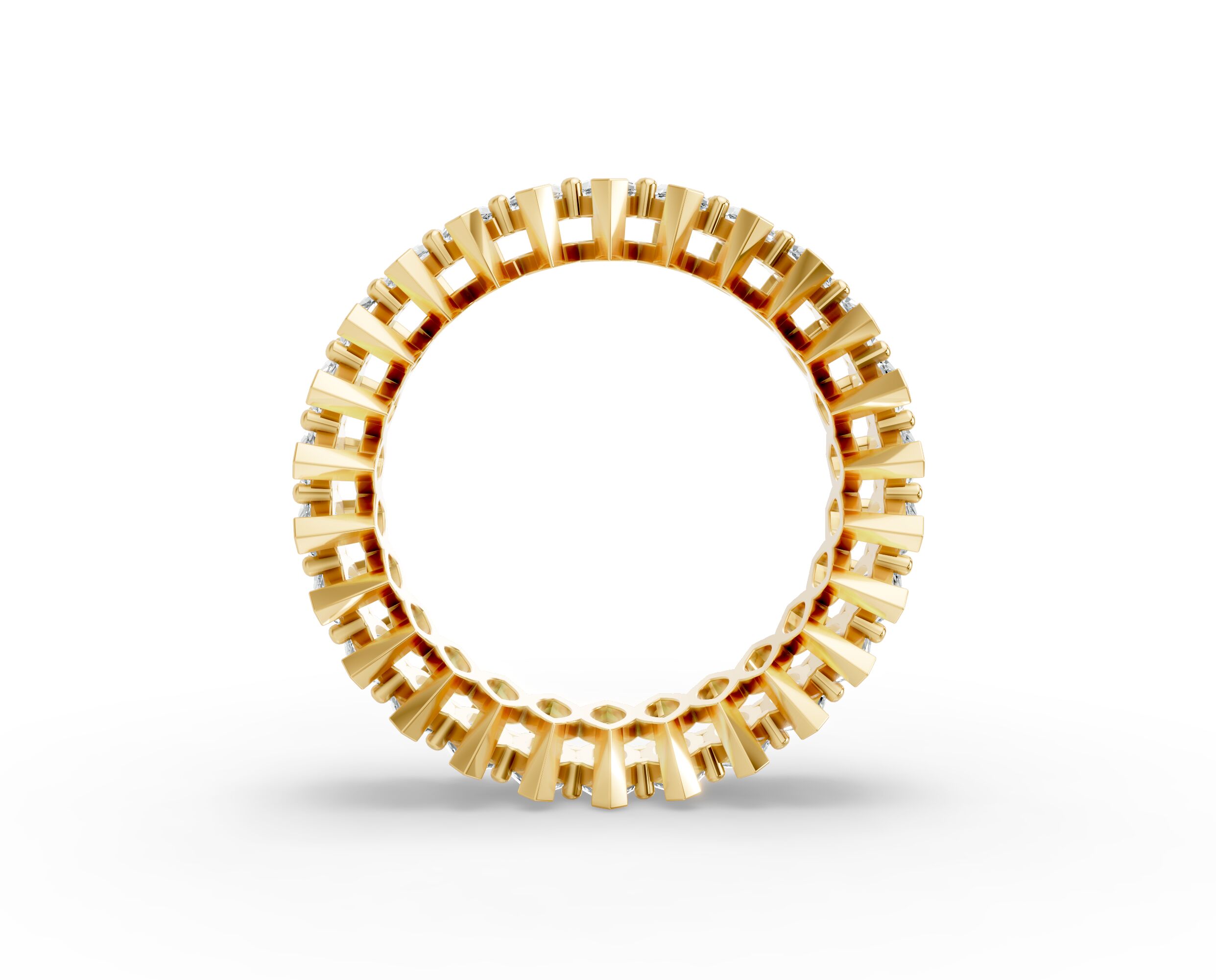 Marquise Shape Diamond Eternity Bands in Gold