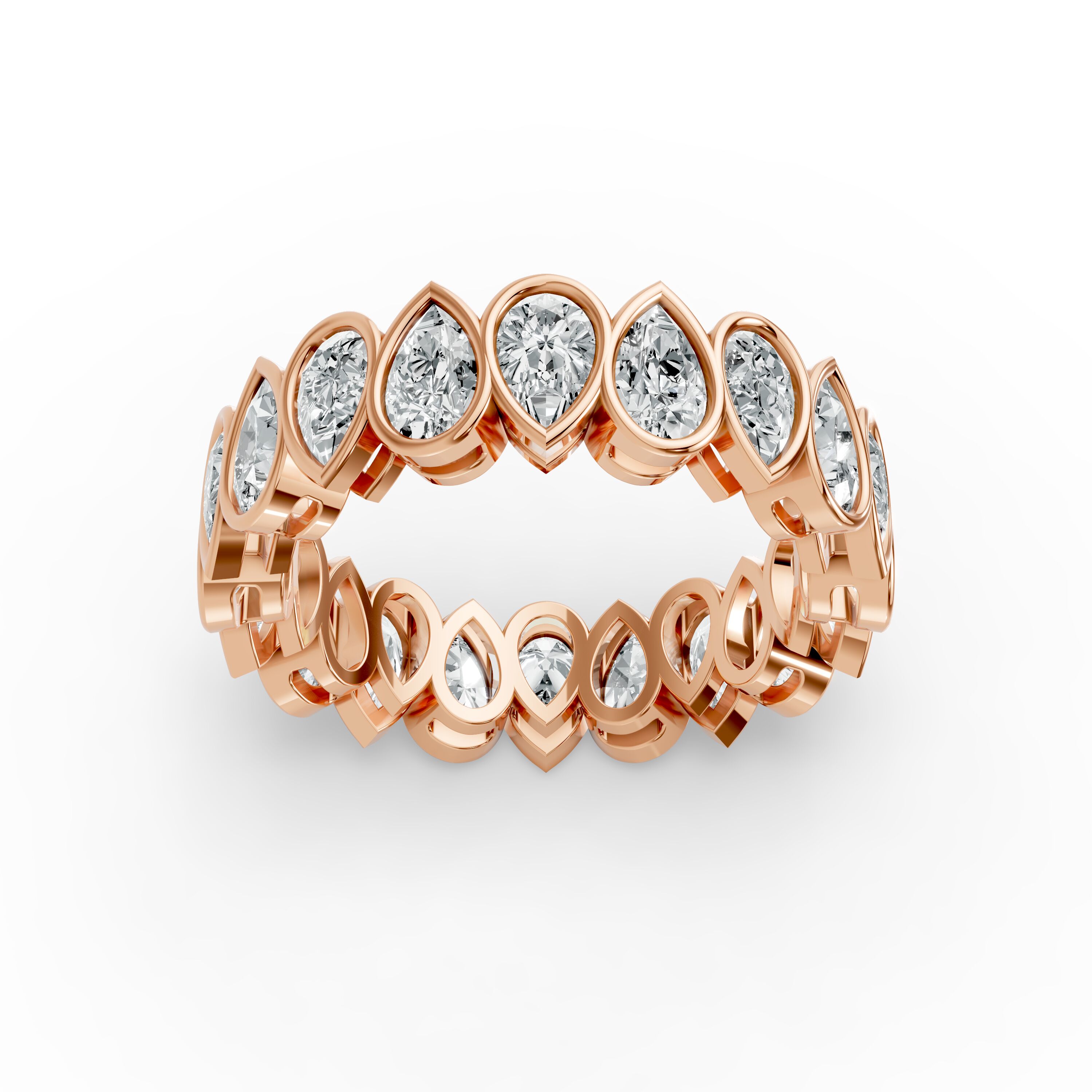 Pear Shape Diamond Eternity Bands in Gold