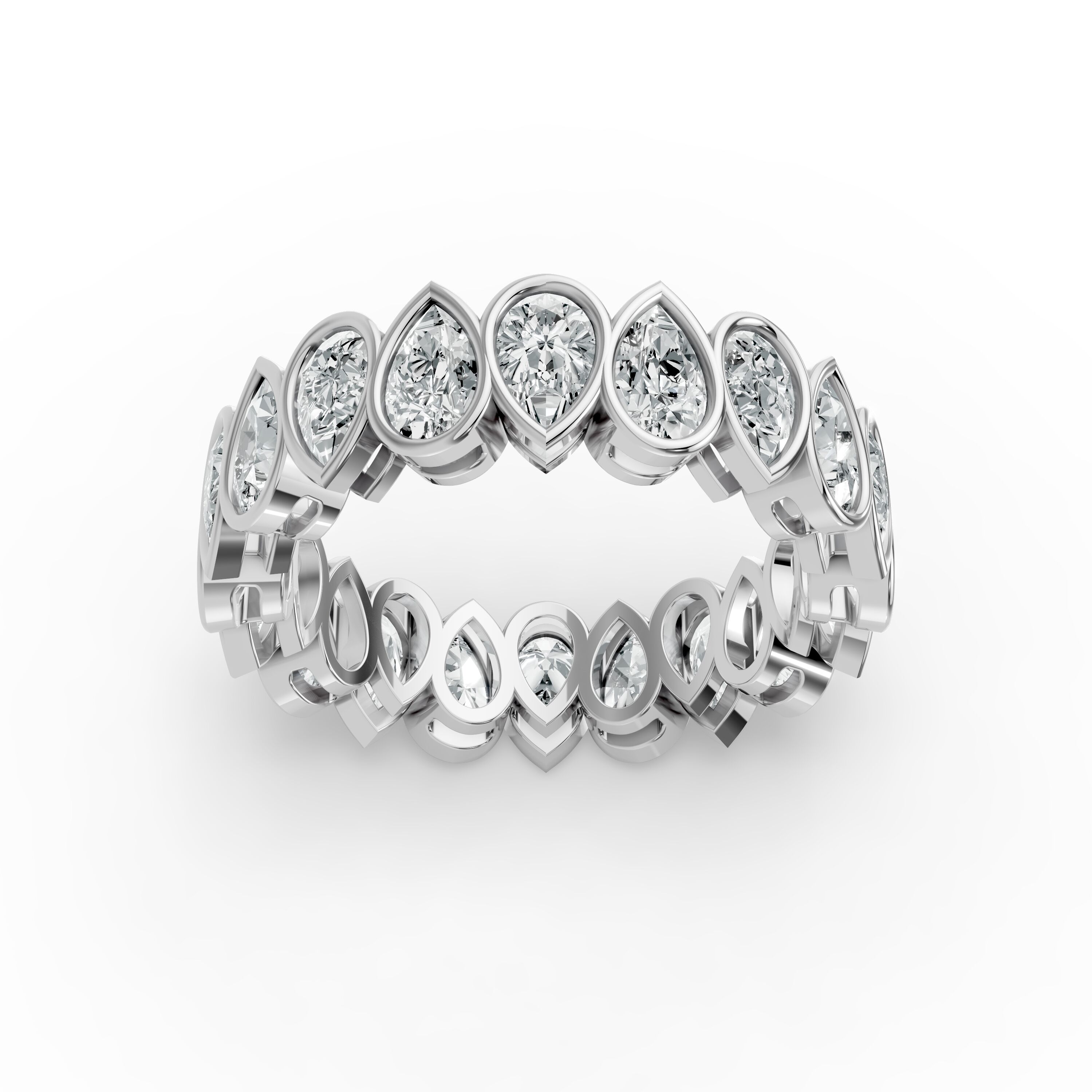 Pear Shape Diamond Eternity Bands in Gold