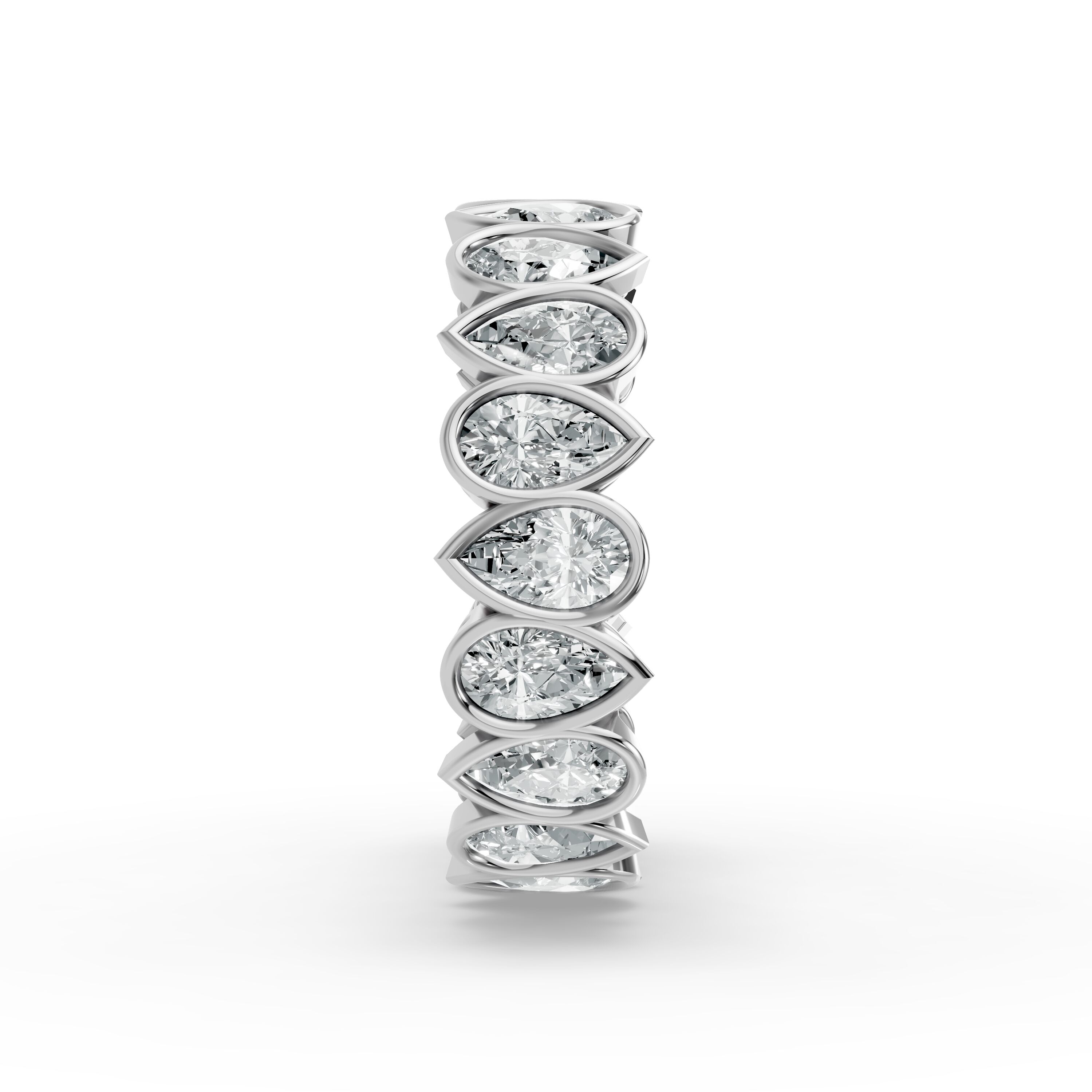 Pear Shape Diamond Eternity Bands in Gold