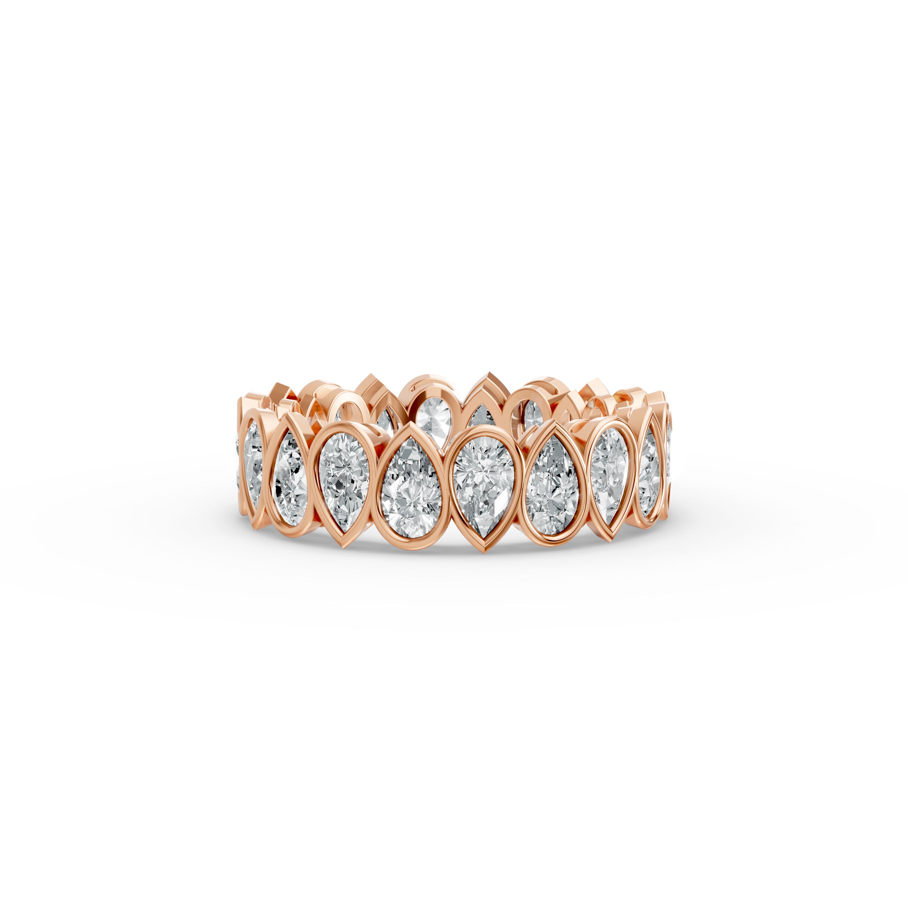 Pear Shape Diamond Eternity Bands in Gold