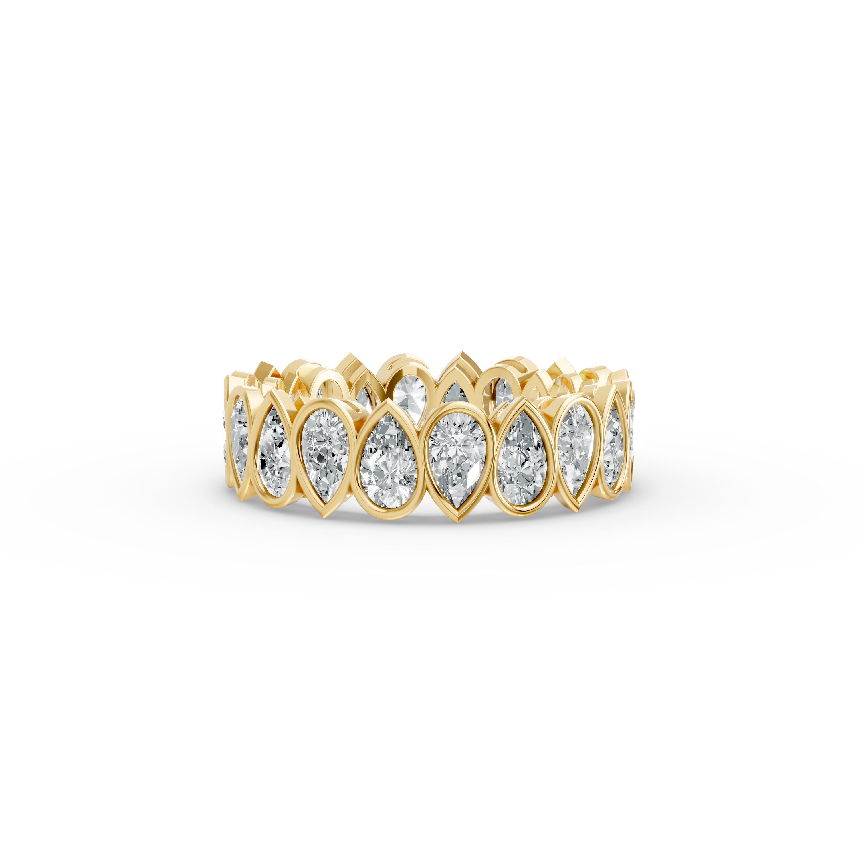 Pear Shape Diamond Eternity Bands in Gold