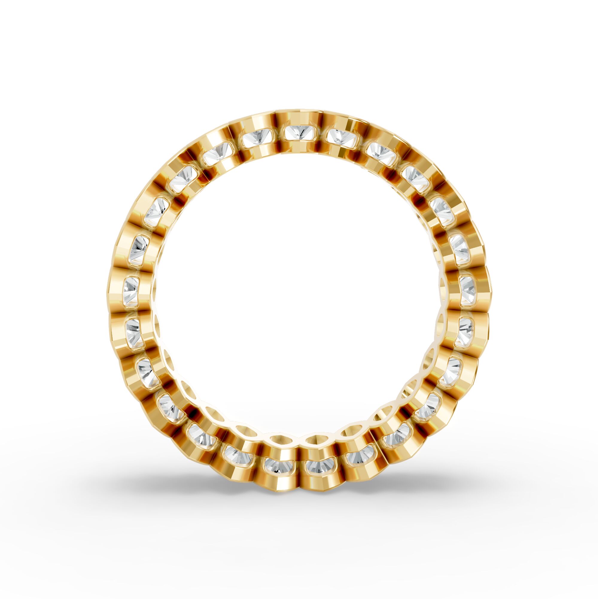 Marquise Shape Diamond Eternity Bands in Gold