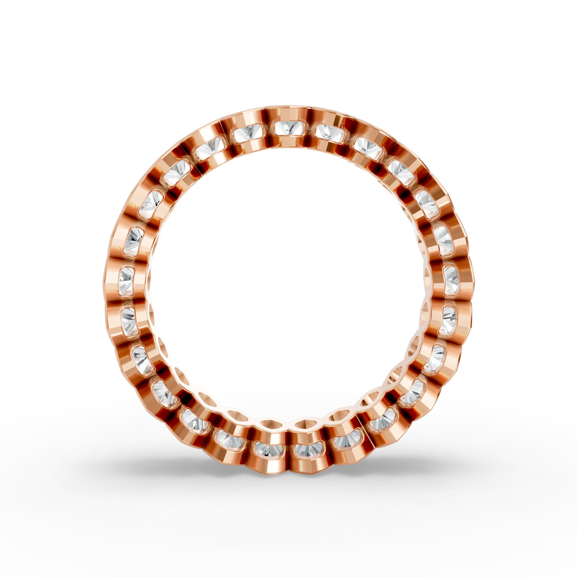Marquise Shape Diamond Eternity Bands in Gold