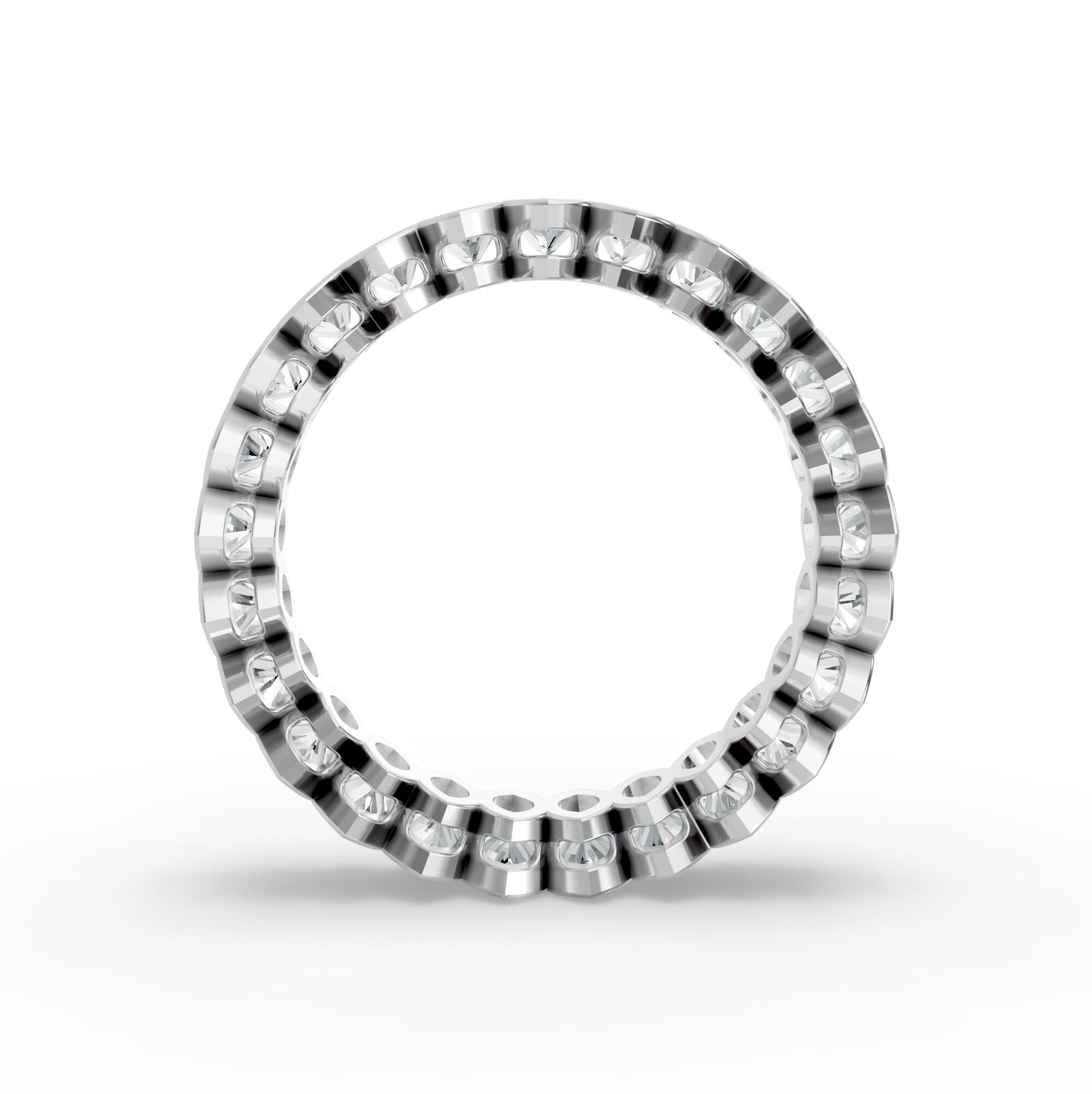 Marquise Shape Diamond Eternity Bands in Gold