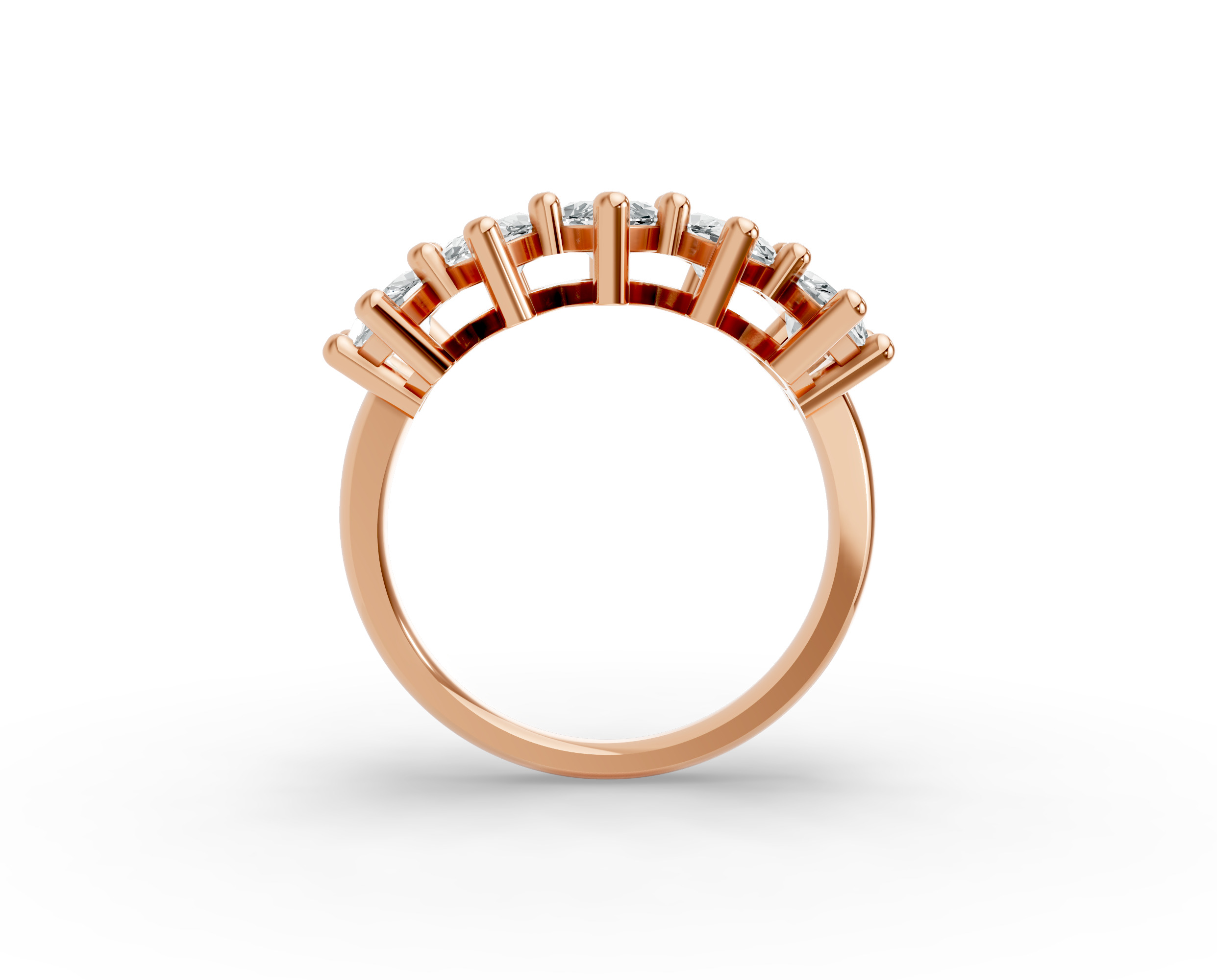 Marquise Shape Diamond Anniversary Band in Gold