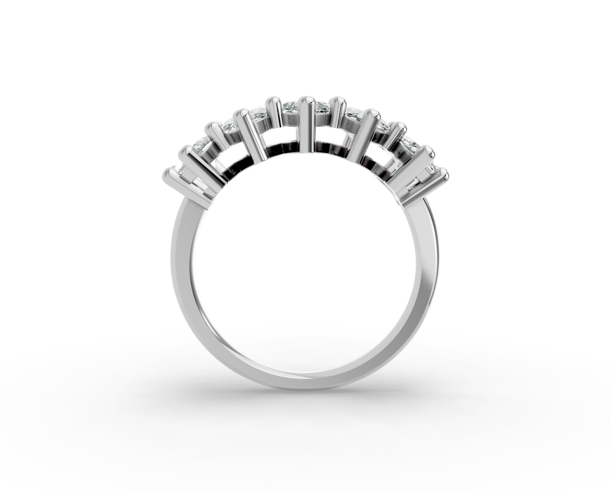 Marquise Shape Diamond Anniversary Band in Gold