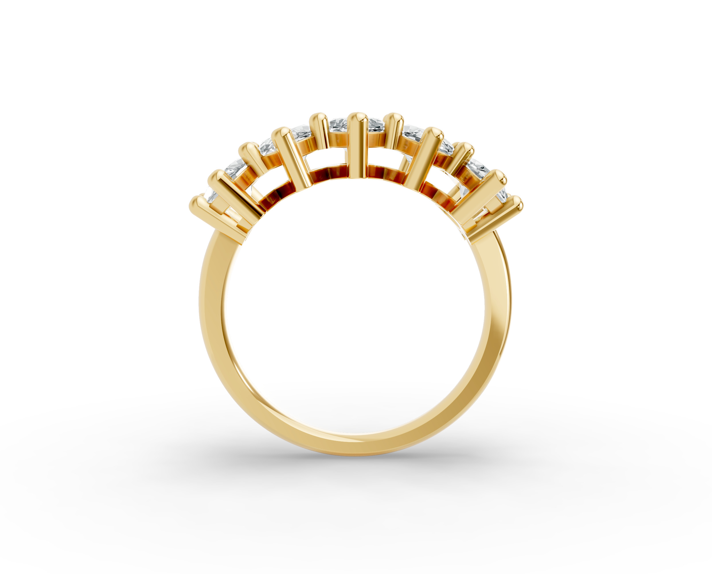 Marquise Shape Diamond Anniversary Band in Gold