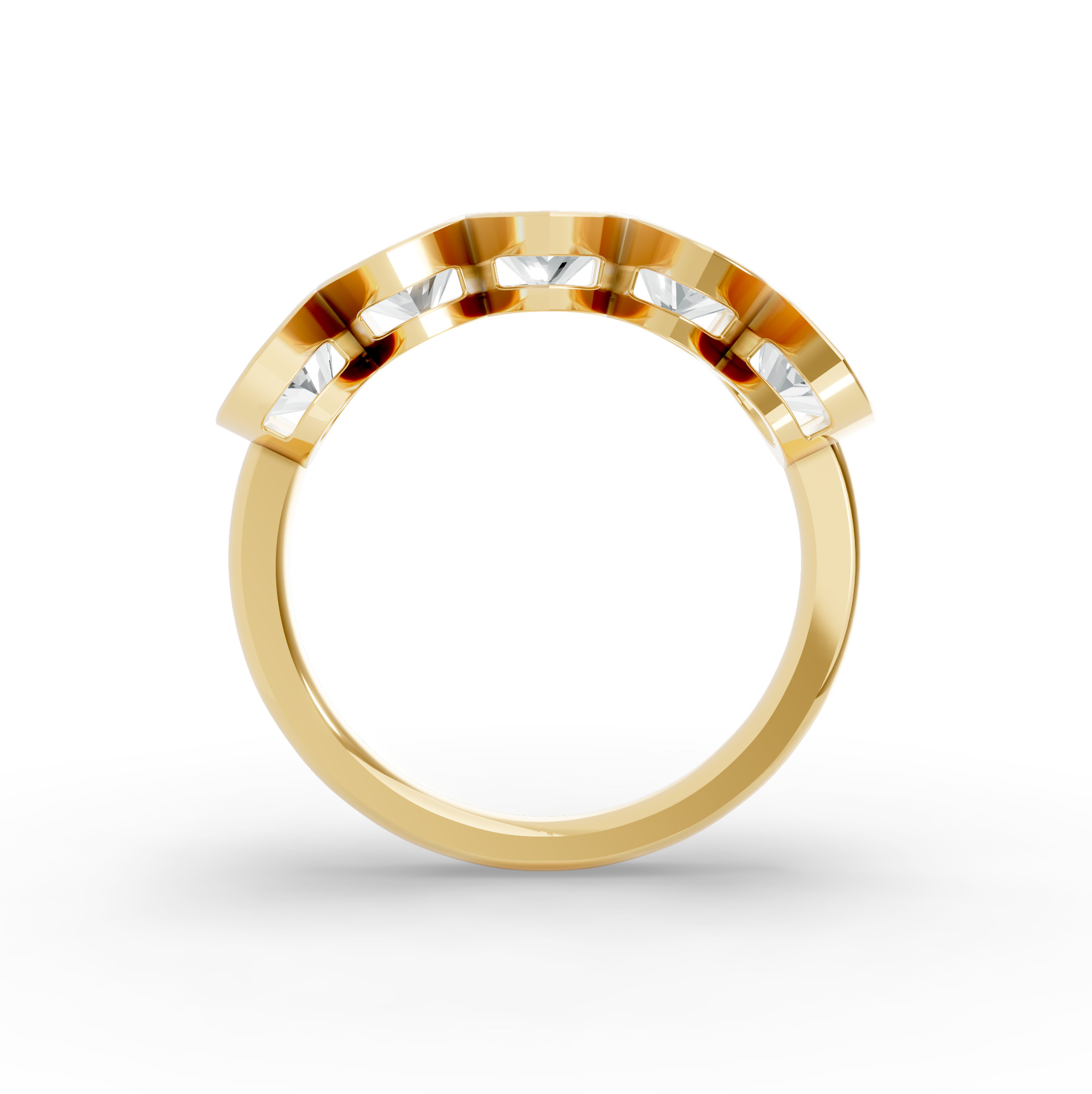 Marquise Shape Diamond Anniversary Band in Gold