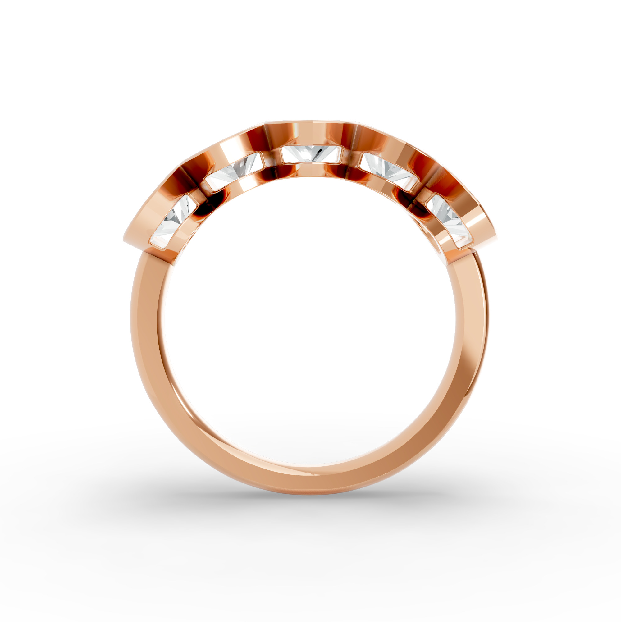 Marquise Shape Diamond Anniversary Band in Gold