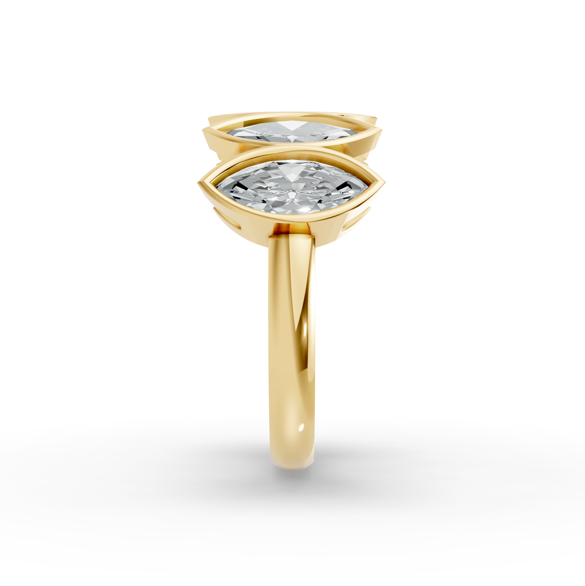 Marquise Shape Diamond Anniversary Band in Gold