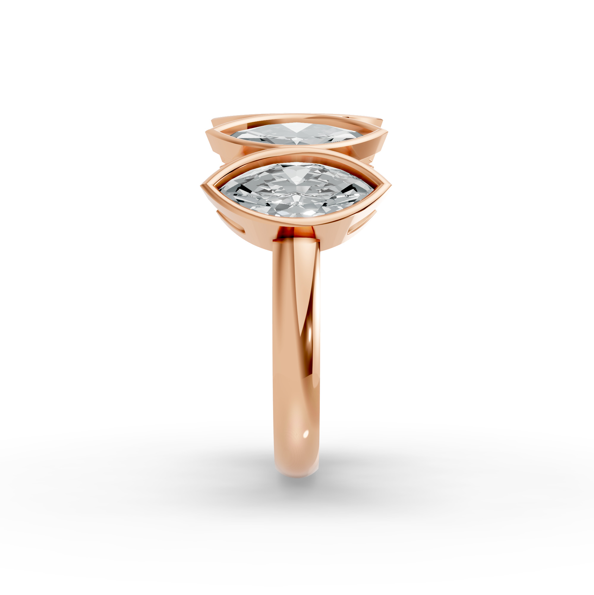 Marquise Shape Diamond Anniversary Band in Gold