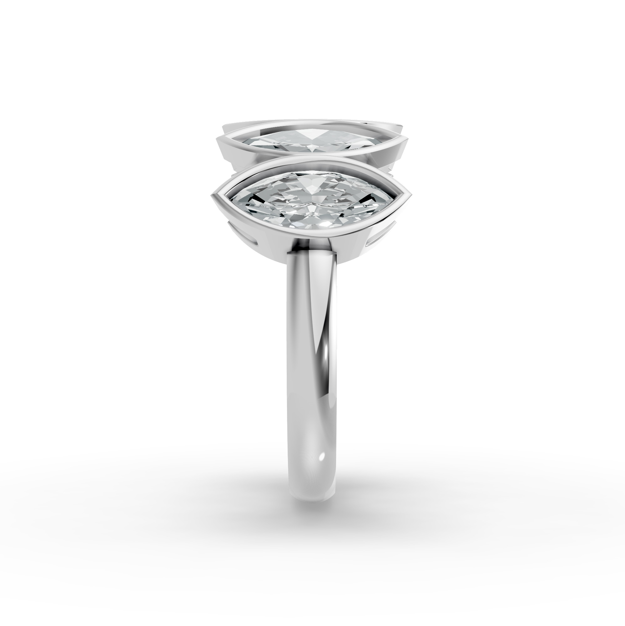 Marquise Shape Diamond Anniversary Band in Gold