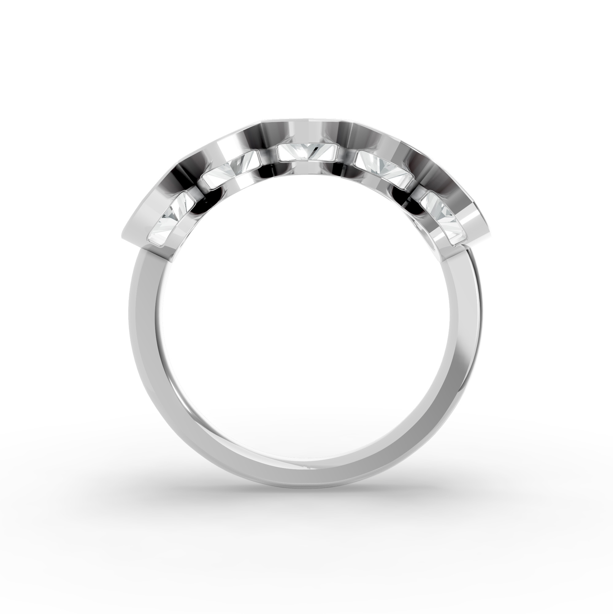 Marquise Shape Diamond Anniversary Band in Gold