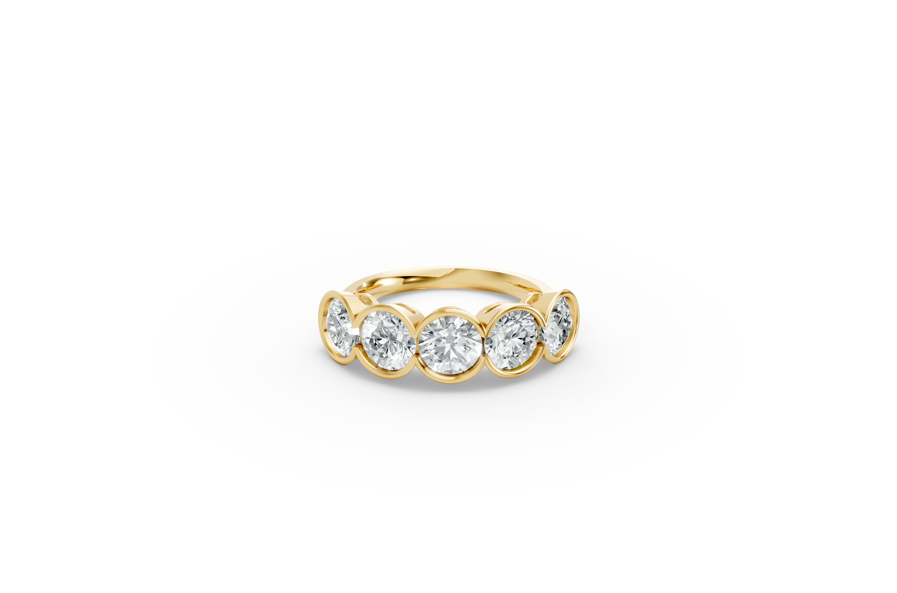 Round Shape Diamond Anniversary Band in Gold