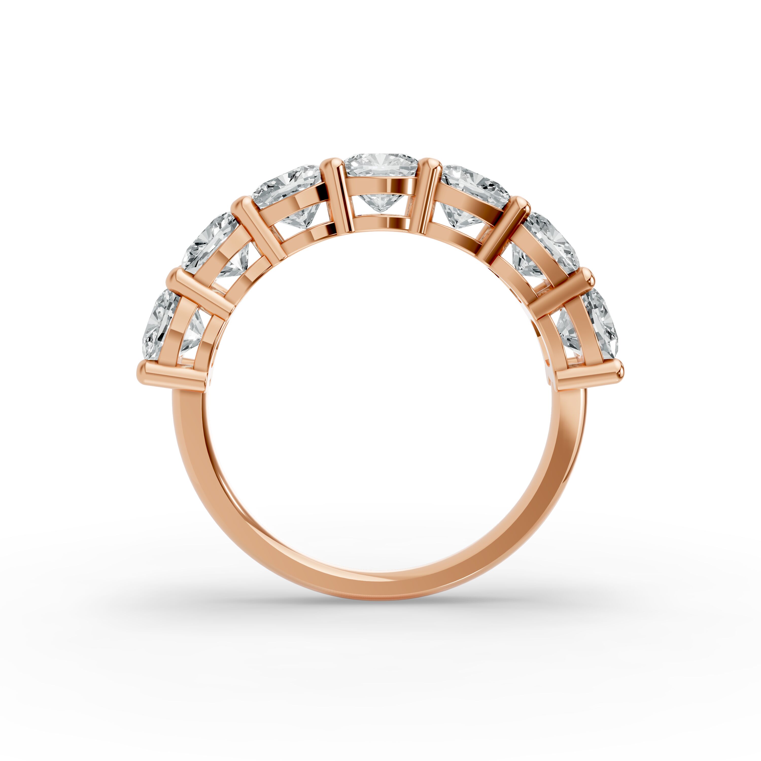 Cushion Shape Diamond Anniversary Band in Gold