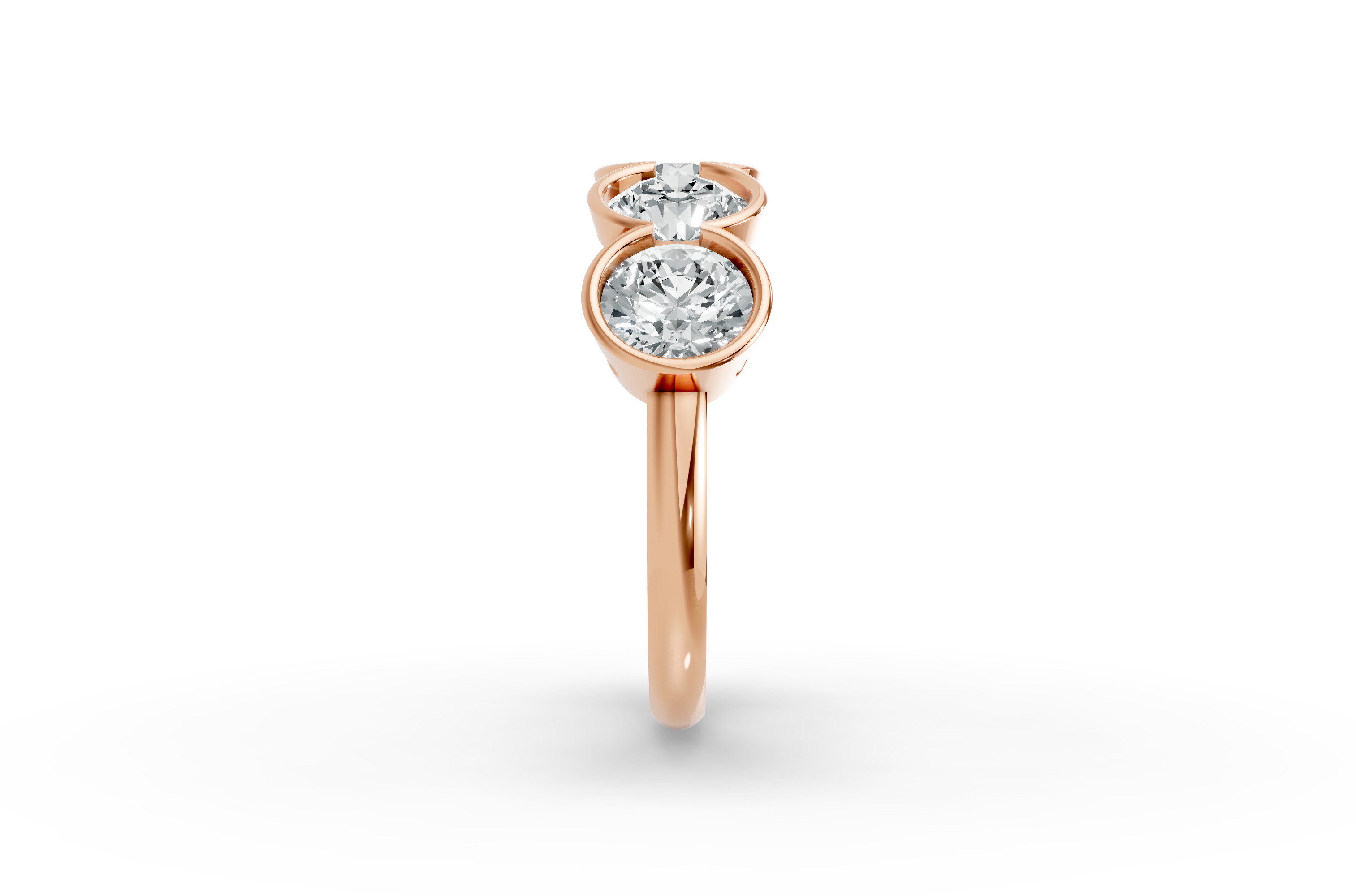 Round Shape Diamond Anniversary Band in Gold