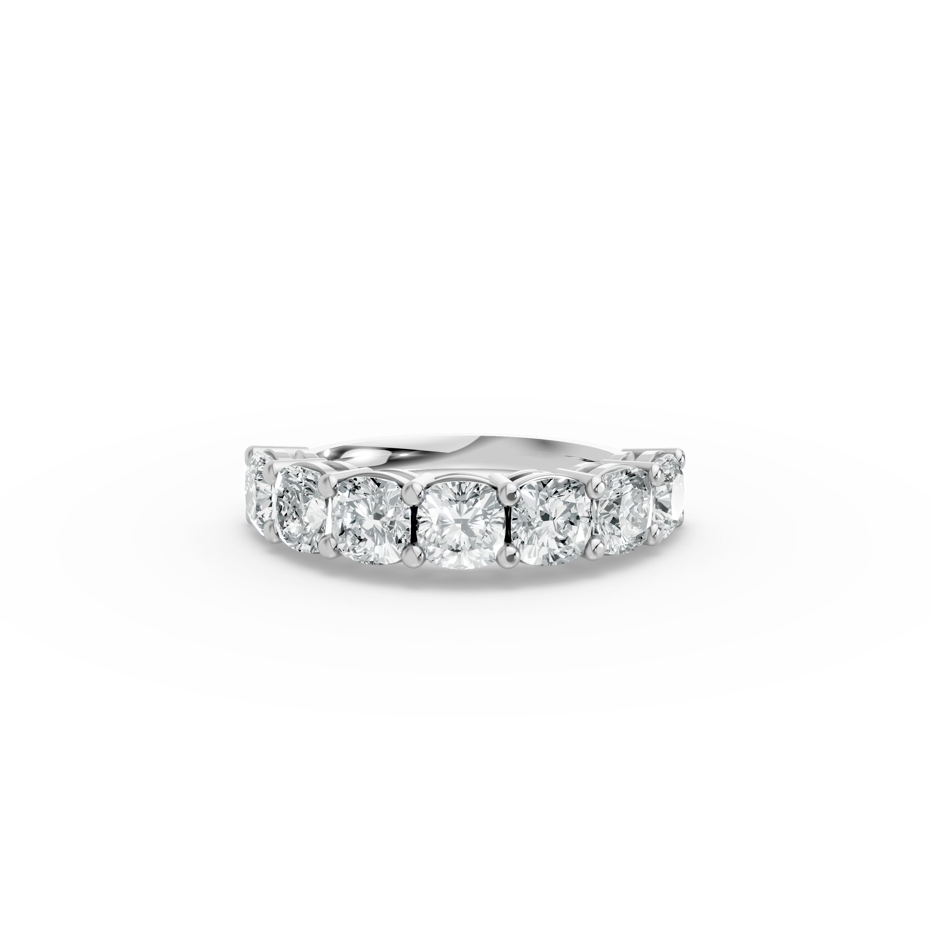 Cushion Shape Diamond Anniversary Band in Gold