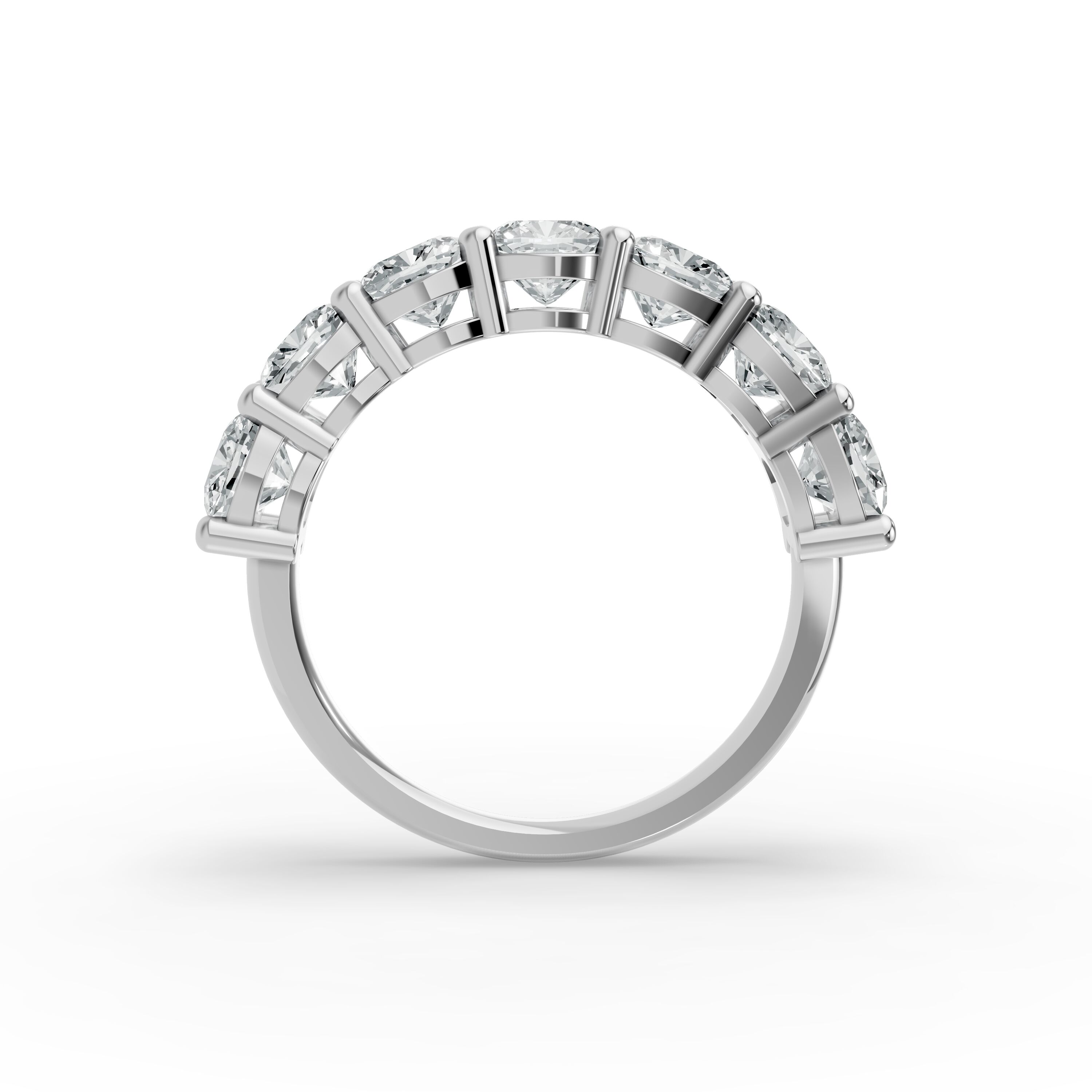 Cushion Shape Diamond Anniversary Band in Gold