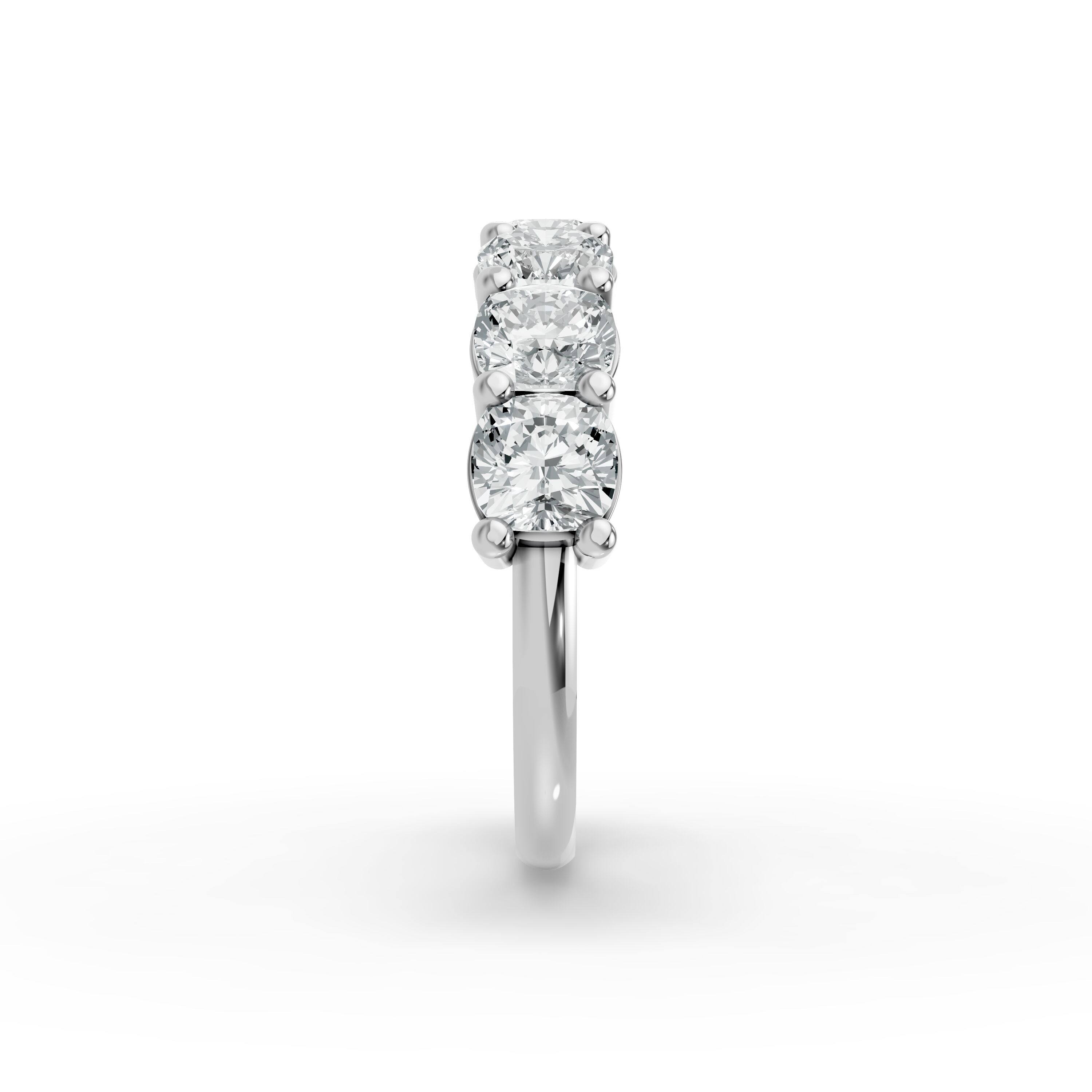 Cushion Shape Diamond Anniversary Band in Gold