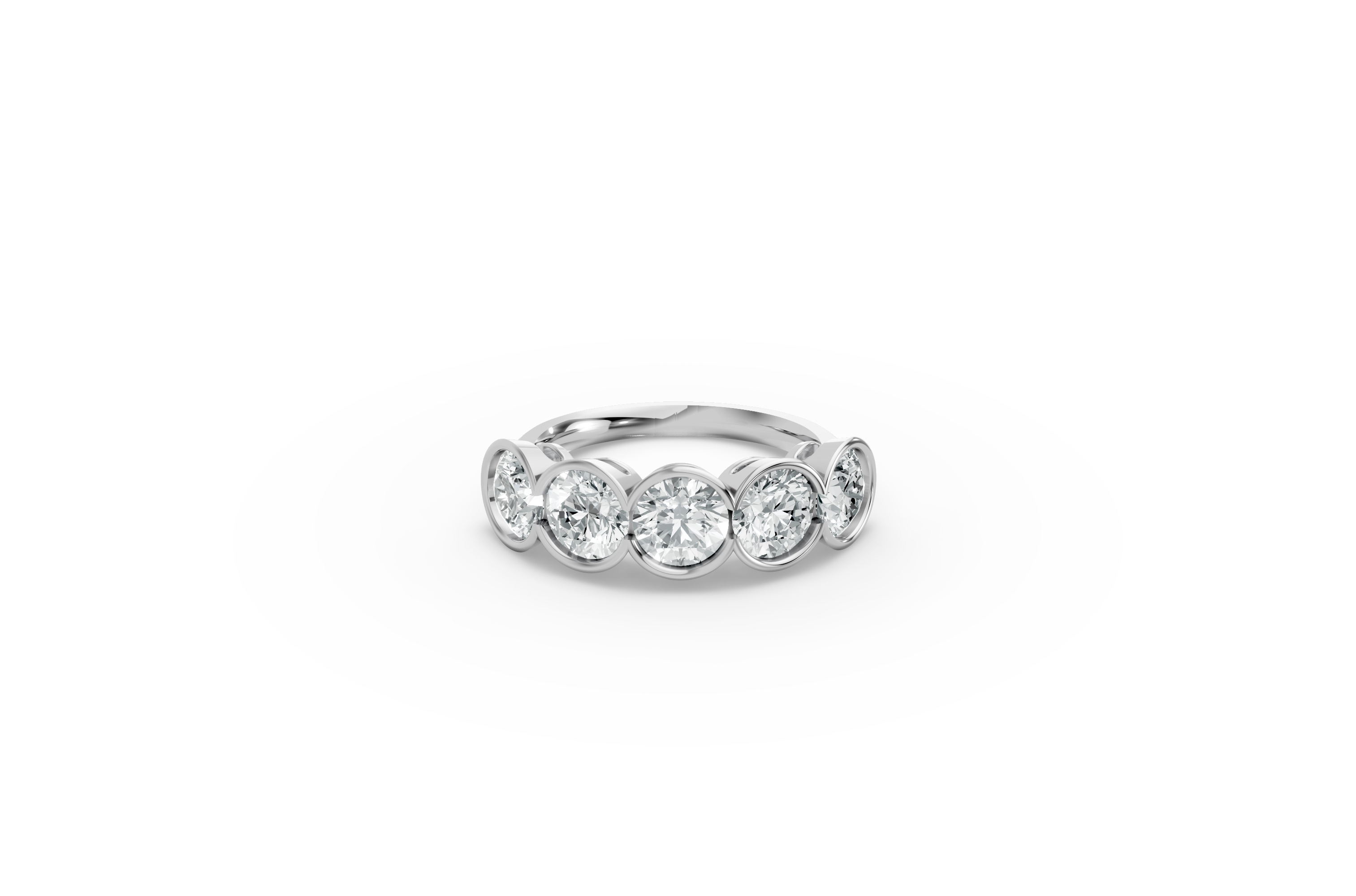 Round Shape Diamond Anniversary Band in Gold