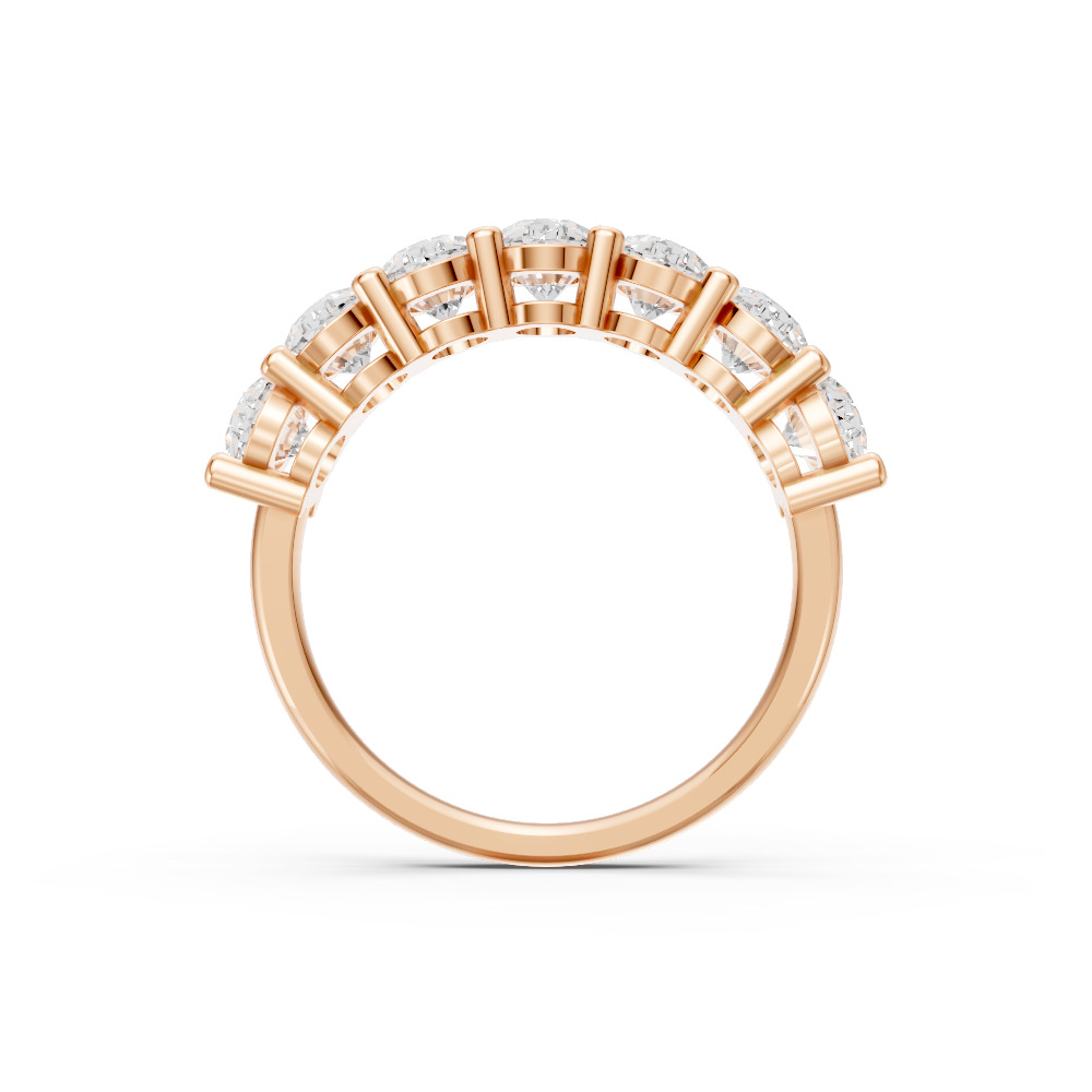 Oval Shape Diamond Anniversary Band in Gold