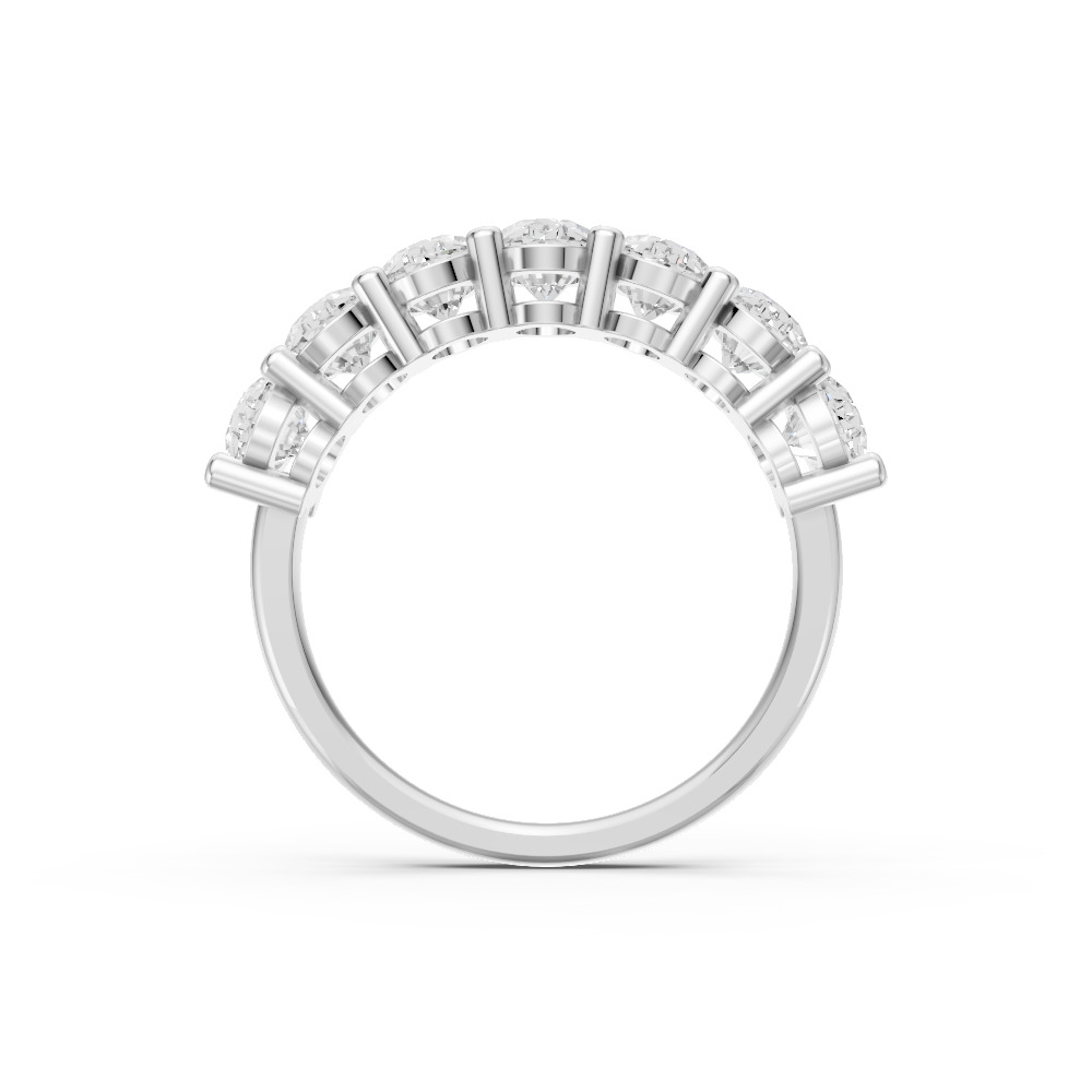 Oval Shape Diamond Anniversary Band in Gold