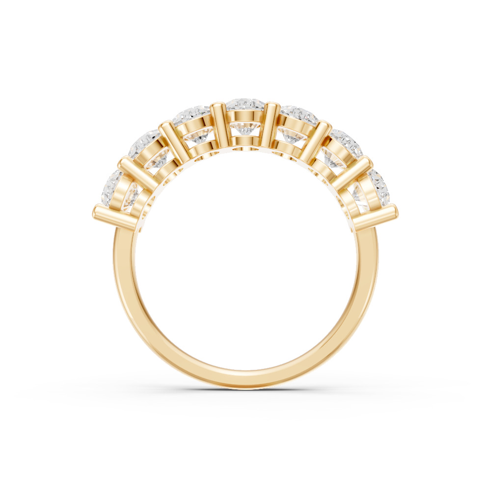 Oval Shape Diamond Anniversary Band in Gold
