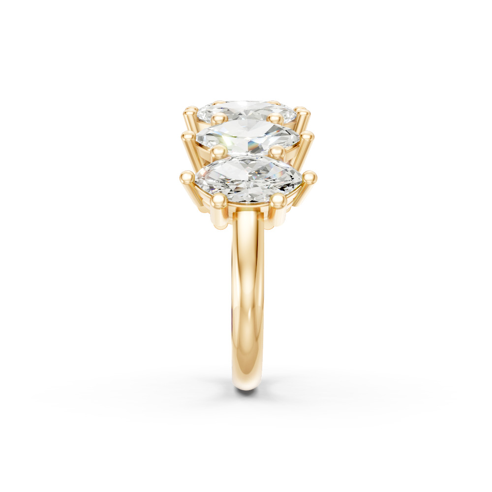 Marquise Shape Diamond Anniversary Band in Gold