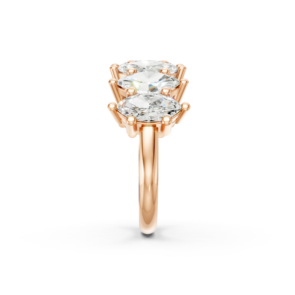 Marquise Shape Diamond Anniversary Band in Gold