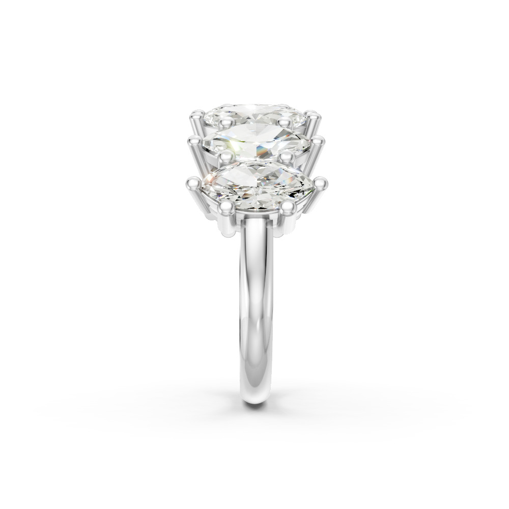 Marquise Shape Diamond Anniversary Band in Gold