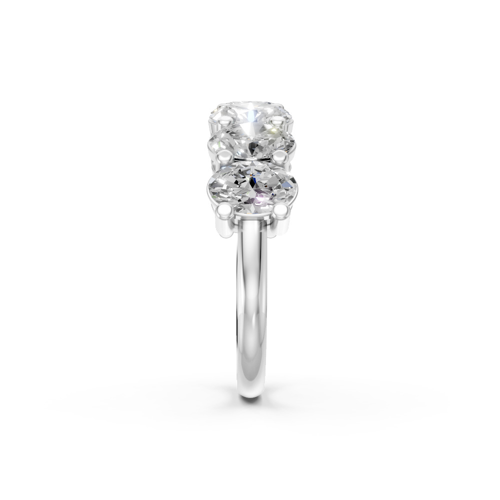 Oval Shape Diamond Anniversary Band in Gold