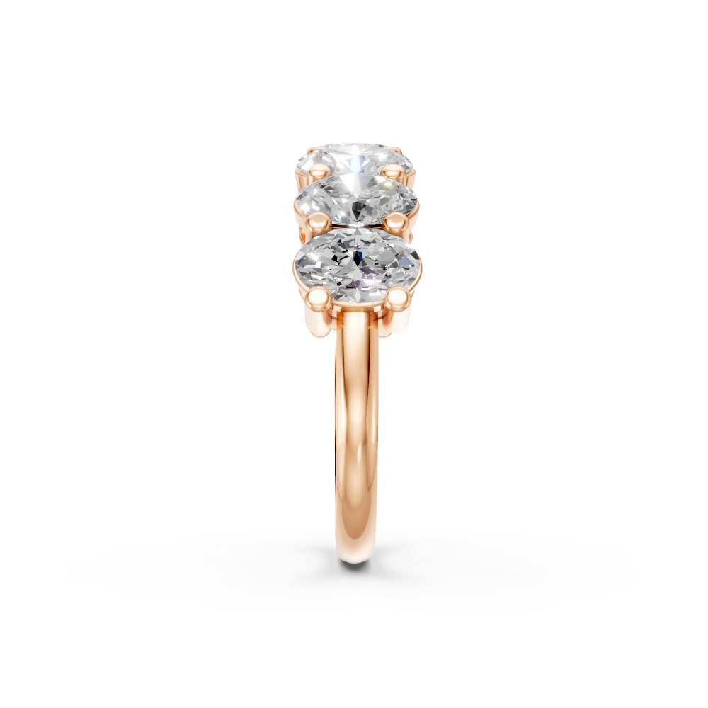 Oval Shape Diamond Anniversary Band in Gold