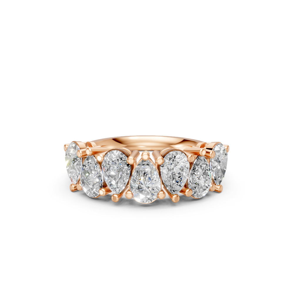 Pear Shape Diamond Anniversary Band in Gold