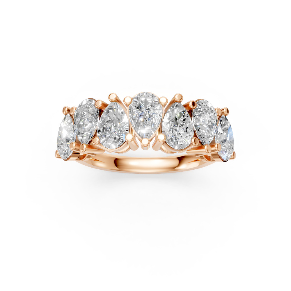 Pear Shape Diamond Anniversary Band in Gold