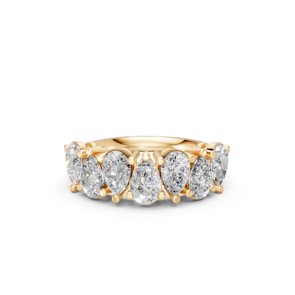 Pear Shape Diamond Anniversary Band in Gold