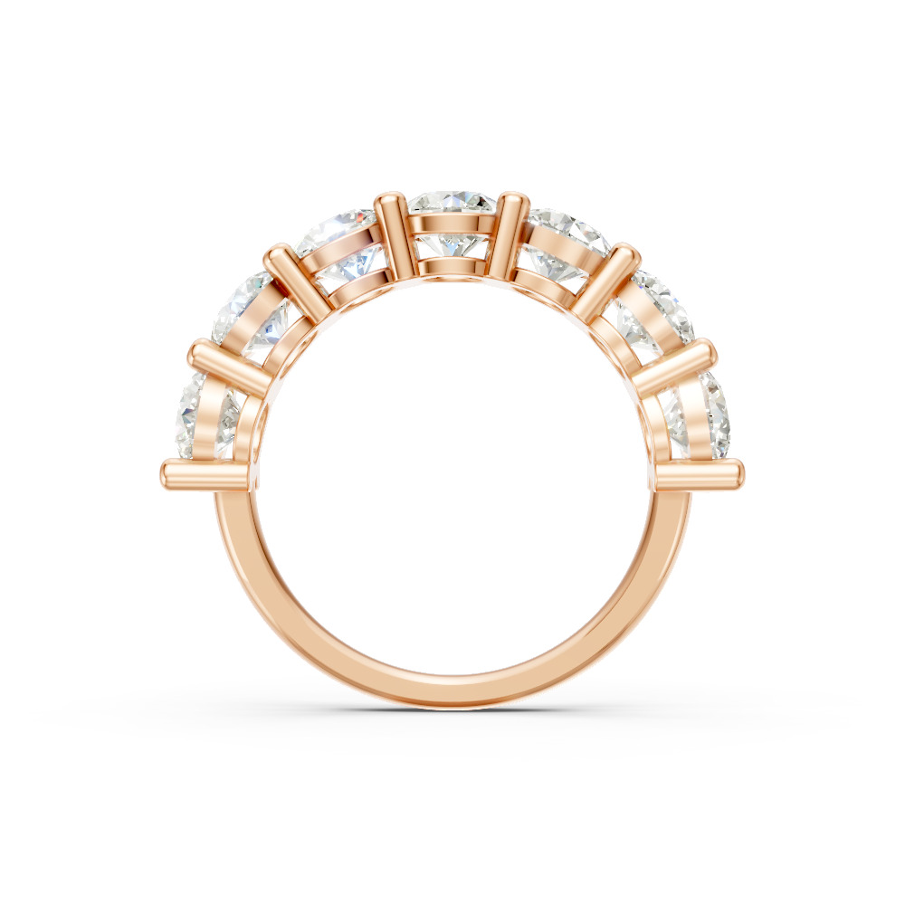 Round Shape Diamond Anniversary Band in Gold