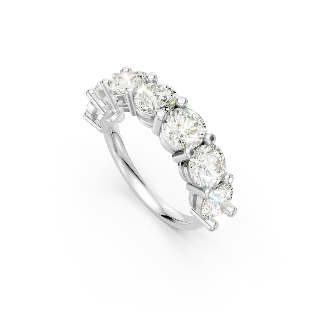 Round Shape Diamond Anniversary Band in Gold