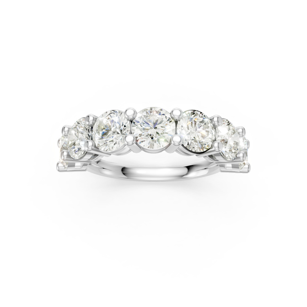 Round Shape Diamond Anniversary Band in Gold