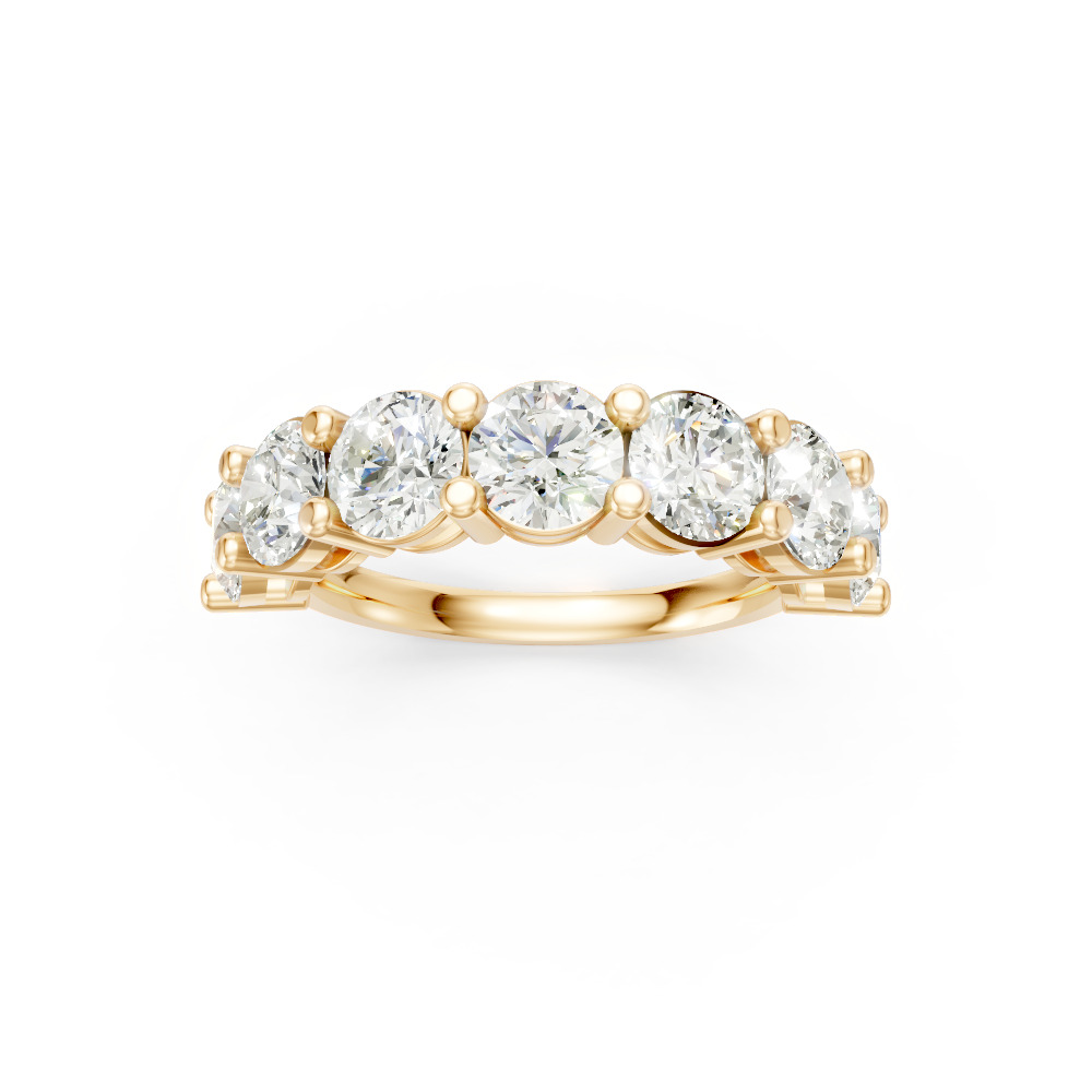 Round Shape Diamond Anniversary Band in Gold