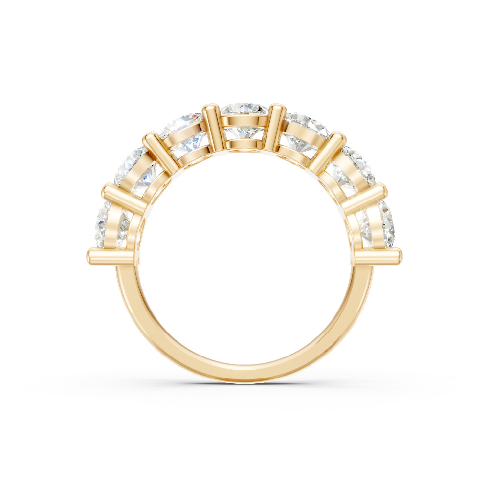 Round Shape Diamond Anniversary Band in Gold
