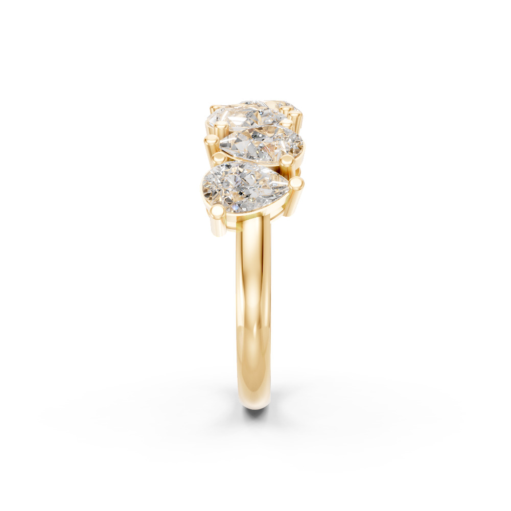 Pear Shape Diamond Anniversary Band in Gold
