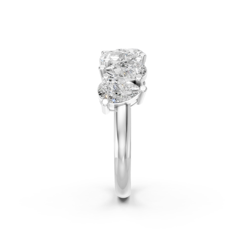Pear Shape Diamond Anniversary Band in Gold