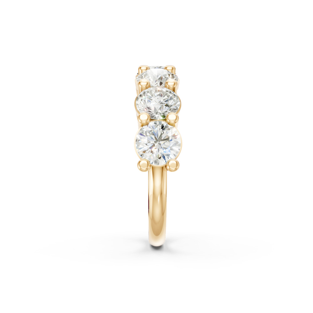 Round Shape Diamond Anniversary Band in Gold